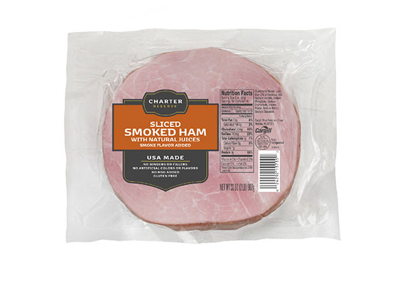 Sliced Smoked Ham With Natural Juices