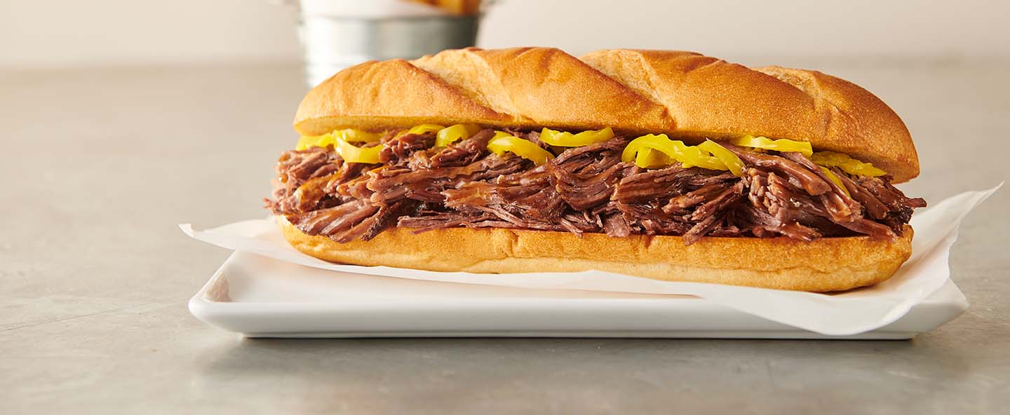 beef brisket hoagie
